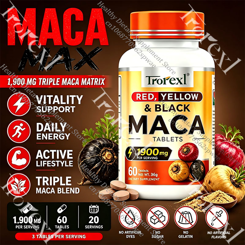 Herbal Queen - Doğal Maca Kökü Tabletleri - Canlılığı