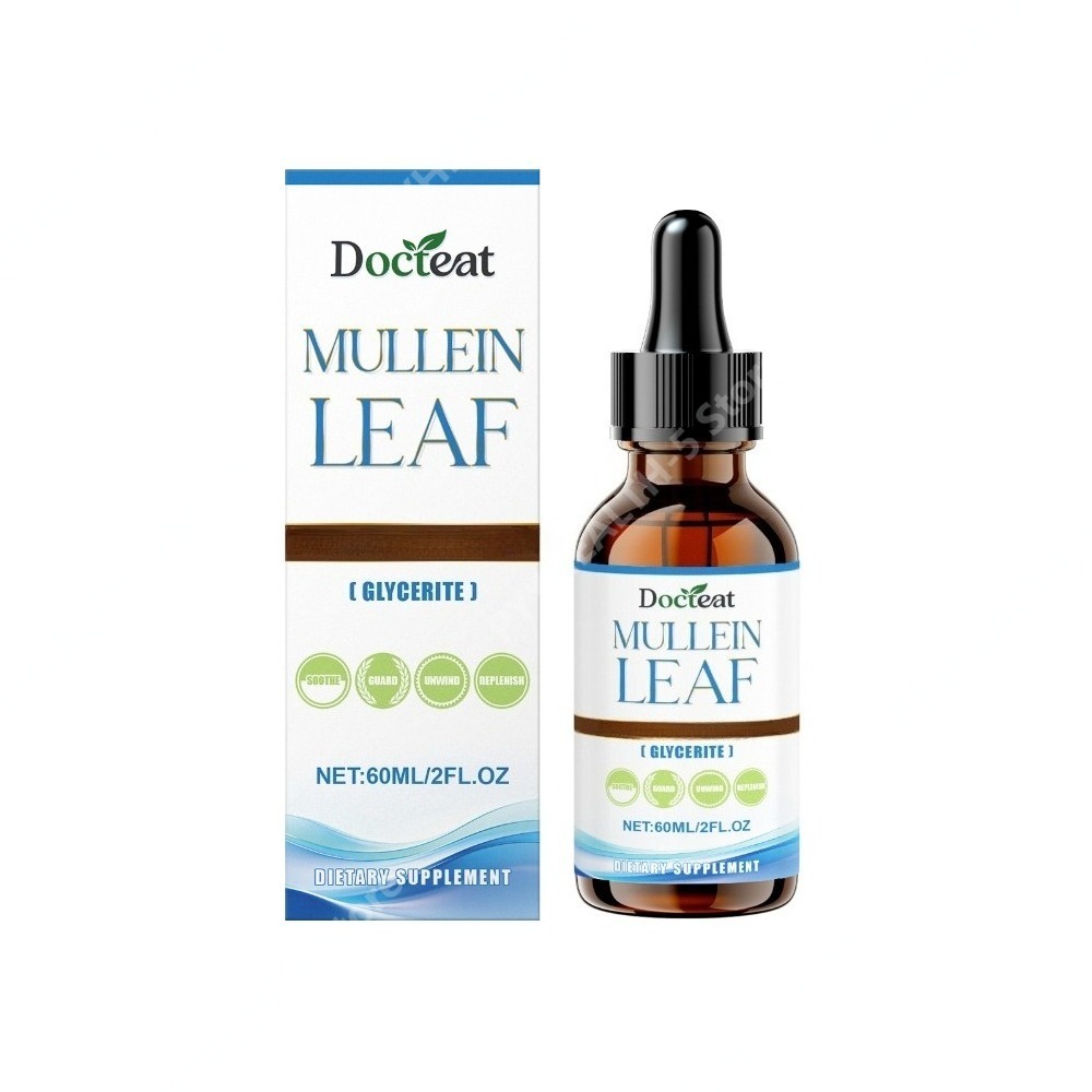 Herbal Wellness Tincture - Docteat Mullein Yaprağı Tentürü Damlaları Gliserit