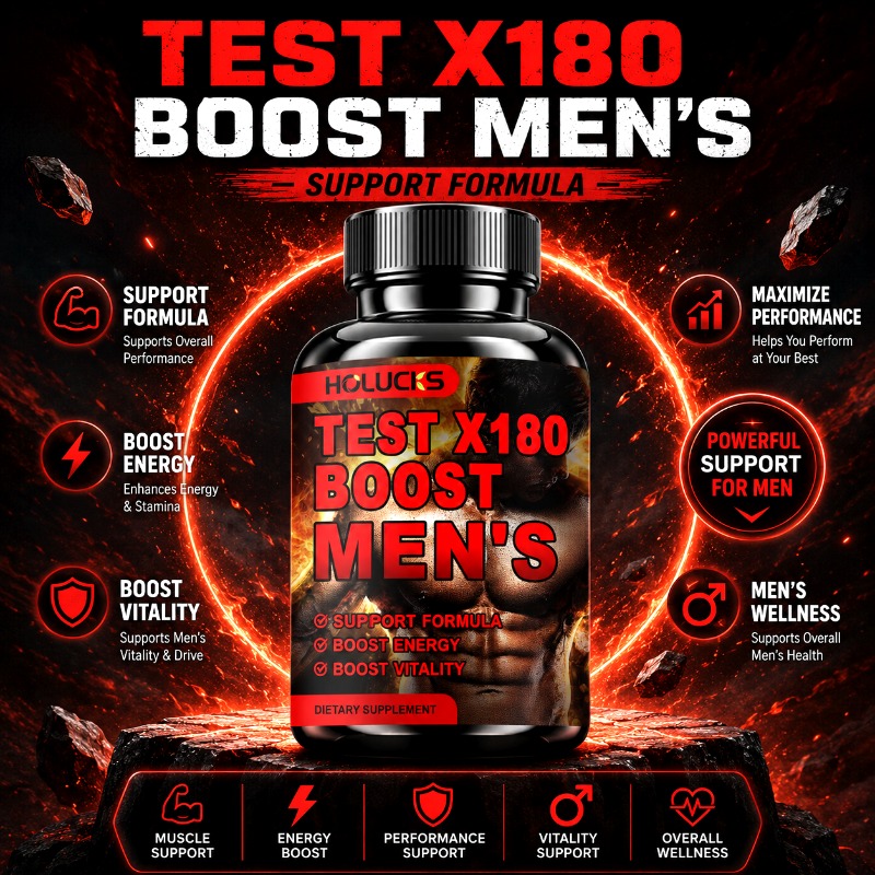 Herbal Queen - Test X180 Erkek Takviyesi, Siyah Maca