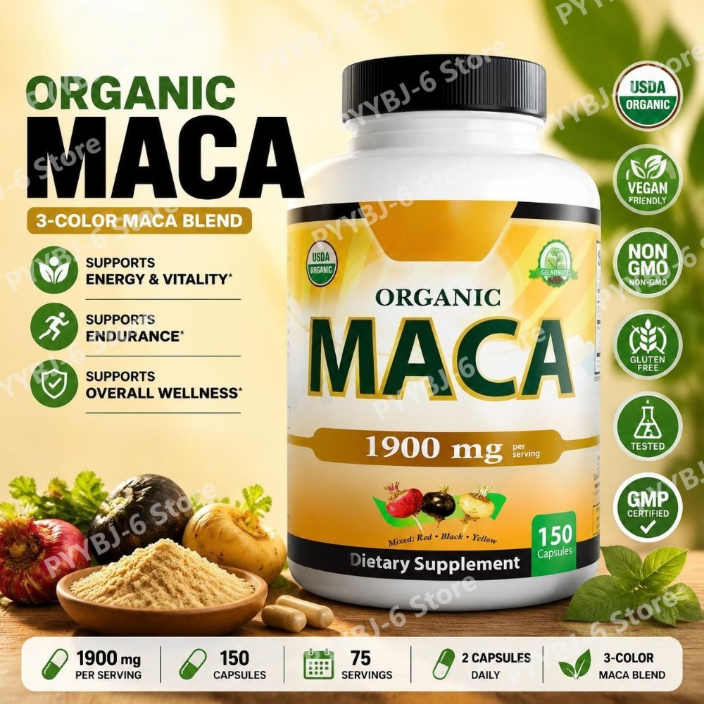 Organik Maca Kökü Kapsülleri 1 - Herbal Queen incelemesi ve fiyatı