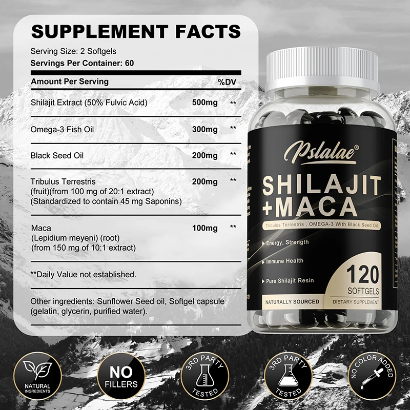 Shilajit + Maca Kapsülleri - B - Herbal Queen incelemesi ve fiyatı